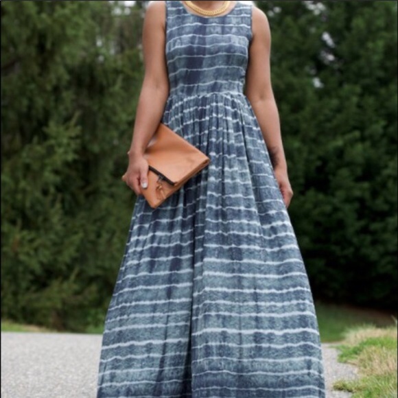 Anthropologie Dresses & Skirts - ANTHRO Neuw Blue Lotus Tie-Dye Maxi Dress